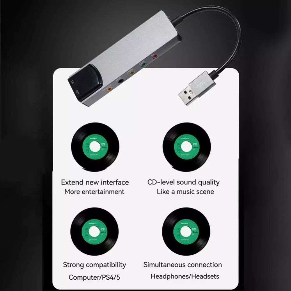 New USB Sound Card 7.1 5.1 Cha - огляд і ціна Gaming Console Pc