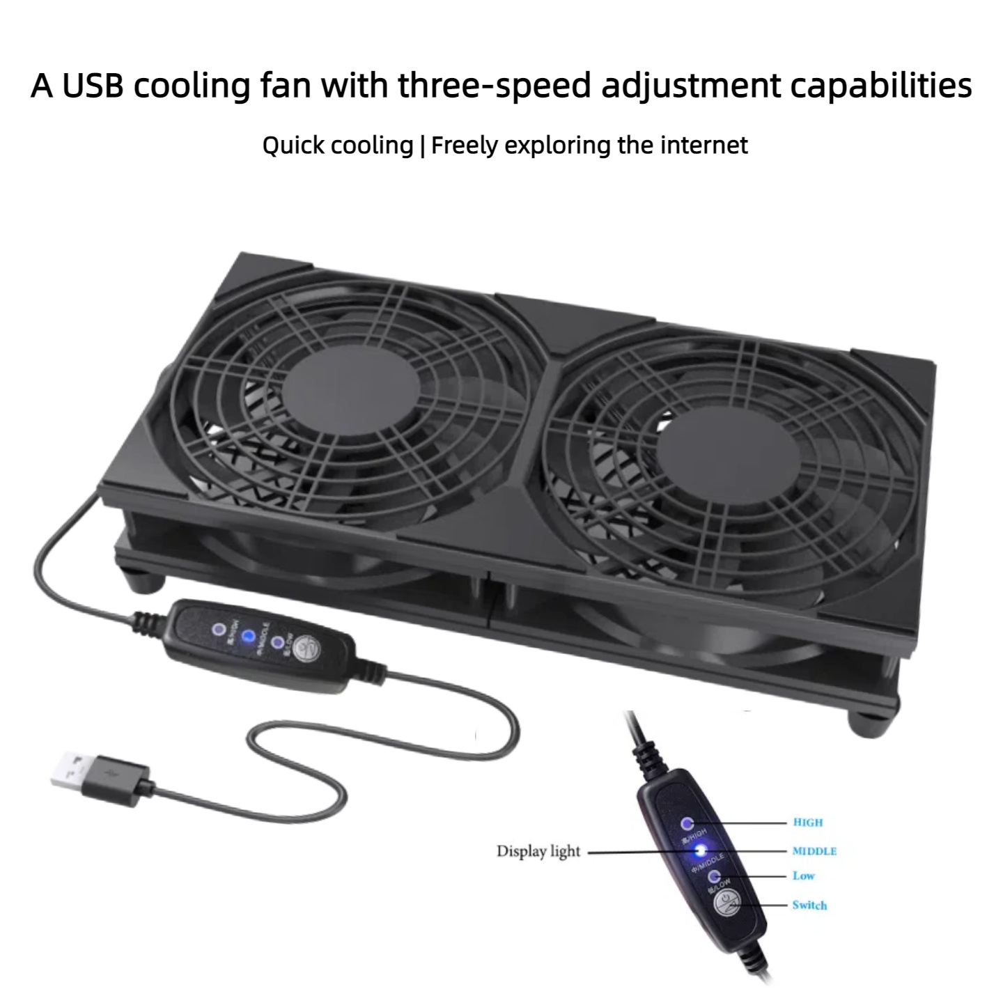 Dual USB Cooling Fan with 3-Sp - огляд і ціна Gaming Console Controller
