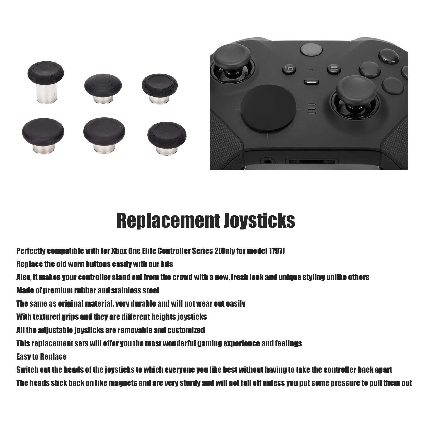 Metal Replacement Joysticks Gr - огляд і ціна Microsoft Controller Elite Series 2