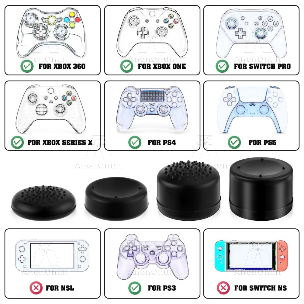8PCS Thumb Grip Caps Controlle - огляд і ціна Gaming Console Pc